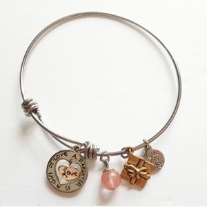 • Love This Life Daughter Charm Bangle •